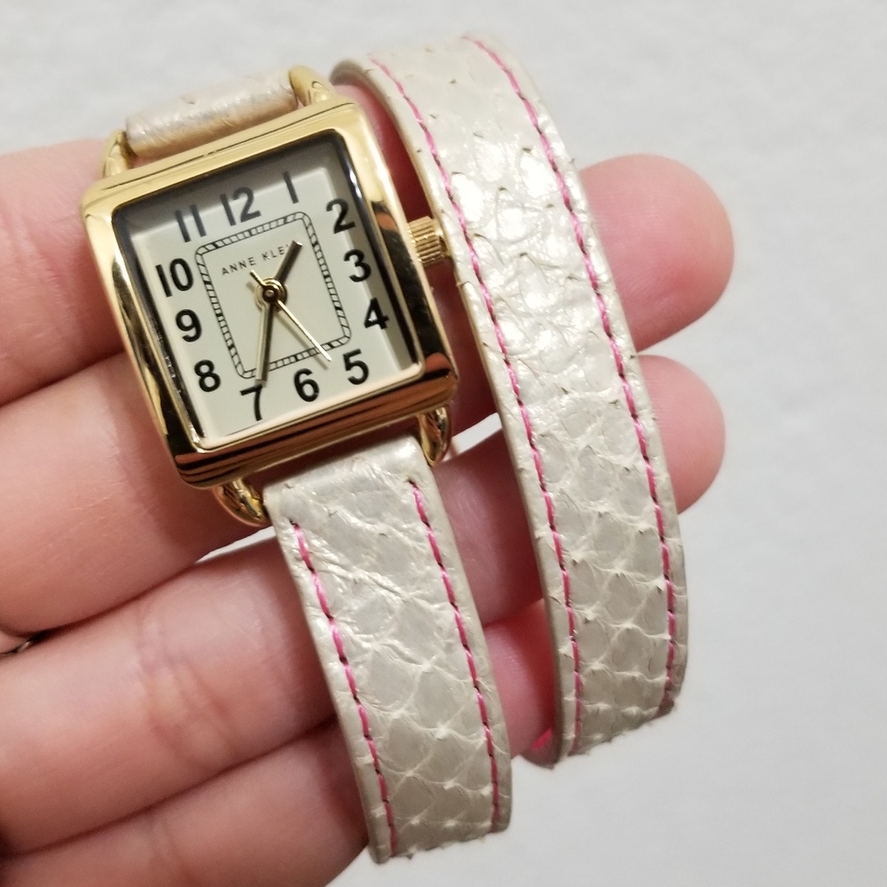 Anne Klein Double Wrap Watch Ak 1152crlg